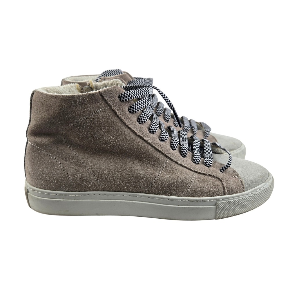P448 Skate High Top Sneakers Pink Suede Sherpa Lining EU 41 US Women 10.5 - Picture 1 of 15